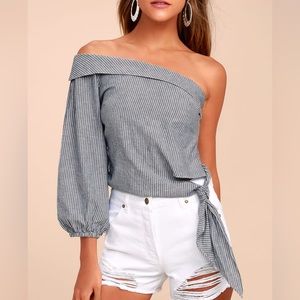 Free People Get Down One Shoulder Top